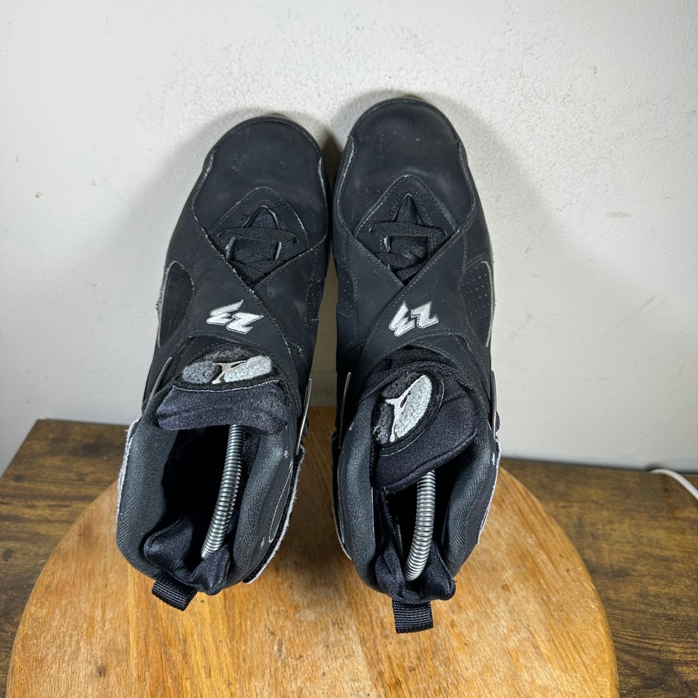 Air Jordan 8 VIII Retro Black Metallic Silver Men's Shoes Size 8.5 305381-003 - Picture 5 of 8